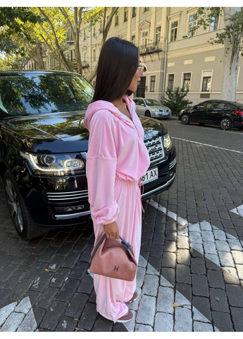 Женский спортивный костюм из плюшевого велюра: кофта свободного кроя и брюки палаццо MonCher (359380632)