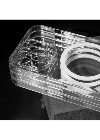 Чохол Premium Crystal Case with Magnetic Ring transparent Wave iPhone 15 Pro (365749414)