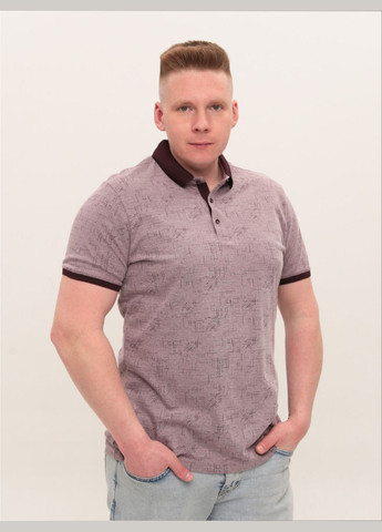 Бордовая футболка-поло мужское бордовое прямое короткий рукав для мужчин MarcoStar