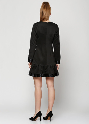 Чорна повсякденний сукня бордовий Axel