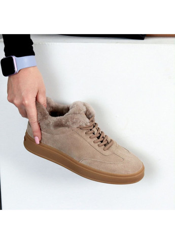 Зимние кроссовки No Brand коричневые зима (369363821)