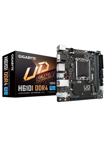 Материнская плата H610I DDR4 s1700 H610 2xDDR4 M.2 HDMI D-Sub mITX Gigabyte (320827616)
