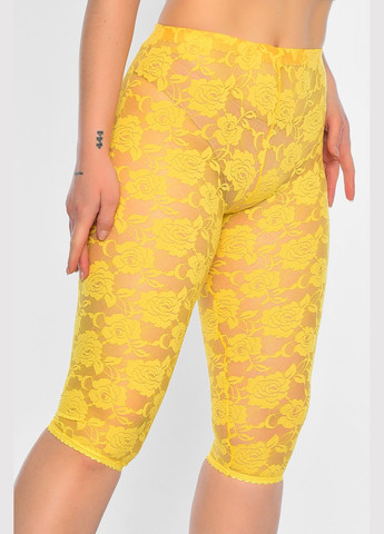 Бриджі жіночі гіпюрові жовтого кольору розмір 44 Let's Shop (315809909)