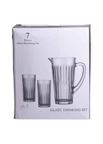Набор кувшин и 6 стаканов из толстого стекла, Yiwu (336547000)