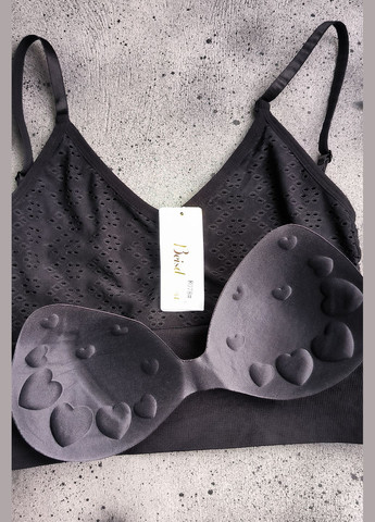 Черный топ с открытой спинкой No Brand (332995194)