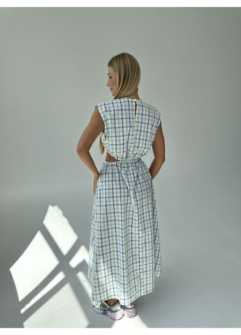 Комбинированное платье 1600782504al зеленый Alvo