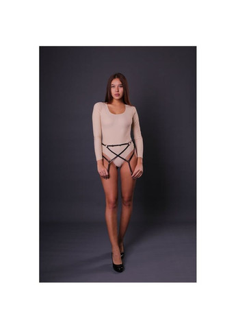 Пояс для панчох S4, екошкіра, чорний, OS Candy Hero (332052778)