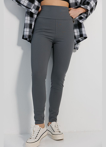 Серые демисезонные женские лосины в рубчик Arjen