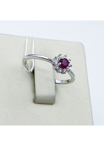 Каблучка срібна зі смарагдом 16,5 1,35 г No Brand (370142543)