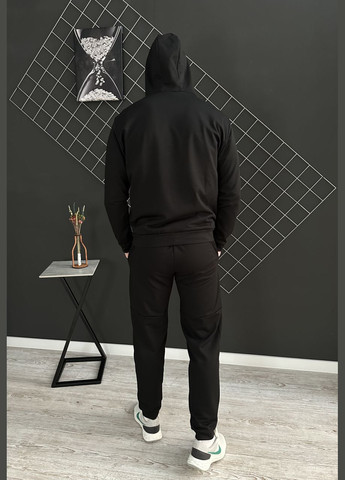 Чорний демісезонний демісезонний спортивний костюм одеса чорний худі + штани (двонитка) Vakko