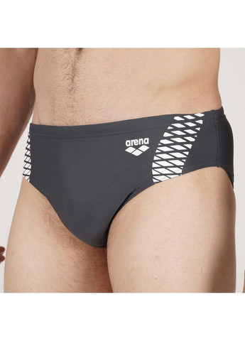 Мужские комбинированные плавки-слипы openings swim briefs серый, белый Arena