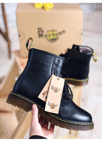 Черевики жіночі та чоловічі Dr.Martens 1460 Black Доктор Мартінс (Хутро) No Brand (366072192)
