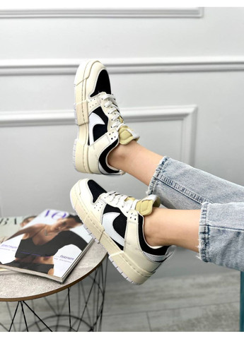 Чорні Осінні кросівки чоловічі nike dunk black white найк сб данк No Brand
