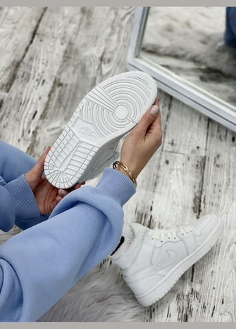 Білі Зимовий кросівки зимові чоловічі і жіночі nike air jordan 1 winter white fur | найк аір джордан 1 білі з хутром No Brand