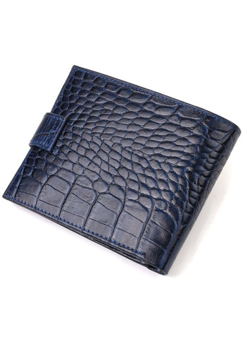 Вместительное горизонтальное портмоне для мужчин из натуральной кожи с тиснением под крокодила 21883 Canpellini (331908142)