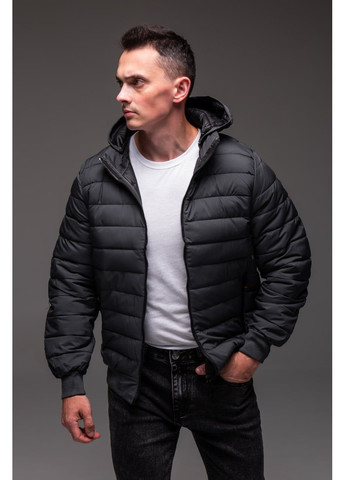 Серая демисезонная утепленная серая мужская куртка осень/весна No Brand