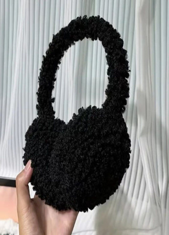 Теплі навушники Тедді зимові чорні OneSize No Brand (311596189)