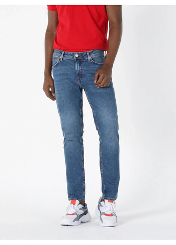 Голубые джинсы colins мужские прямые стрейч классика 32 голубые Colin's