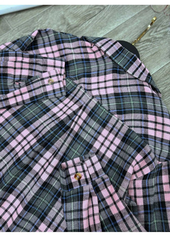 🔲Картата сорочка з турецької фланелі — трендовий акцент на кожен день | Розмірна сітка в описі Vione (368709037)