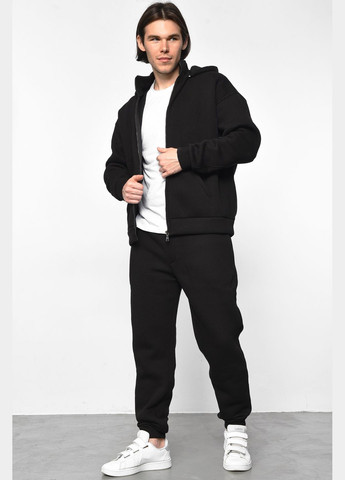 Спортивный костюм мужской на флисе черного цвета Let's Shop (293055872)