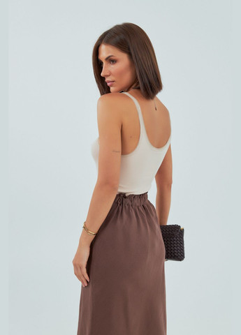 Майка в рубчик с сеточкой на бретелях Lurex — 339433464