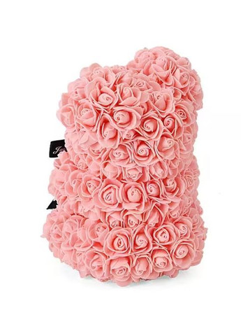 Ведмедик з троянд у подарунковій коробці ніжно-рожевий Teddy Flower 25 см (2104618700) No Brand (365750951)