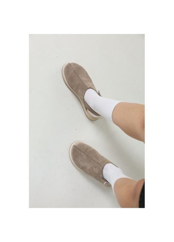 Vm-Villomi Туфлі на широку ніжку з пряжкою Натуральна замша/шкіра р. (07903b) бежевий з, україна — літо (329186936)