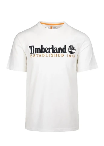 Біла футболка з бавовни Timberland