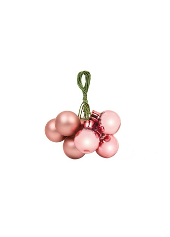 Ялинкові скляні кульки-грони "", темно-рожеві Ø 2 см House Of Seasons (329407107)