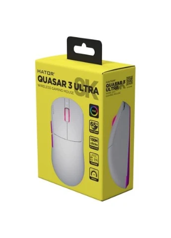 Мишка Quasar 3 Ultra 8K Wireless White (HTM771) Hator (396687885)