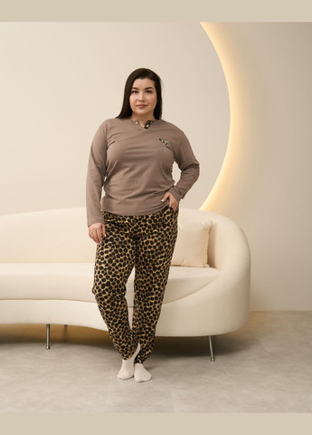 Коричневая батальный комплект со штанами Nicoletta