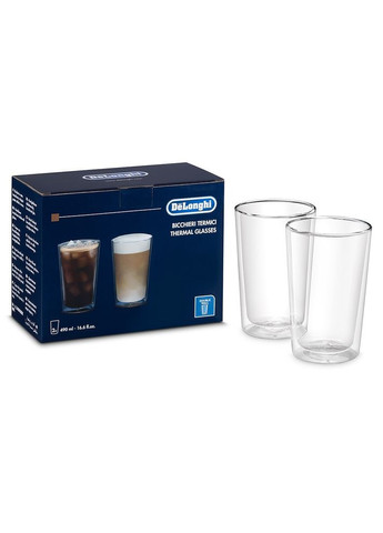 Набір високих склянок з подвійним дном Drinks DLSС-319 490 мл 2 шт Delonghi (364108855)