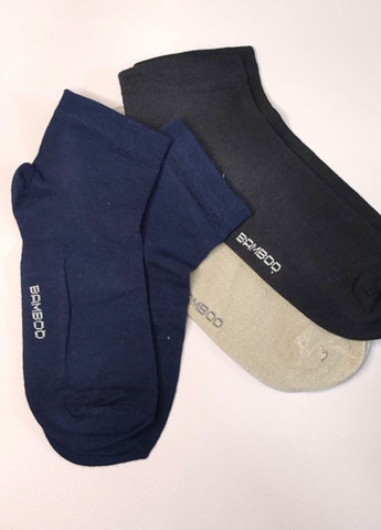 Тёмно-синие носки бамбуковые короткие упаковка 6 пар житомир (0020)р.36-40 т.микс Lomani однотонные (328949290)