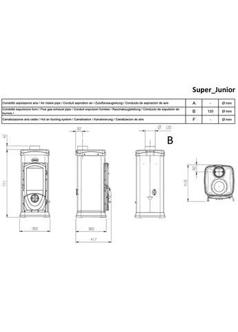 Піч SUPER JUNIOR Black Nordica (385770776)