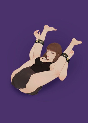 Бондаж із наручниками, поножами та манжетами на стегна UPKO Clack, чорний No Brand (303891125)