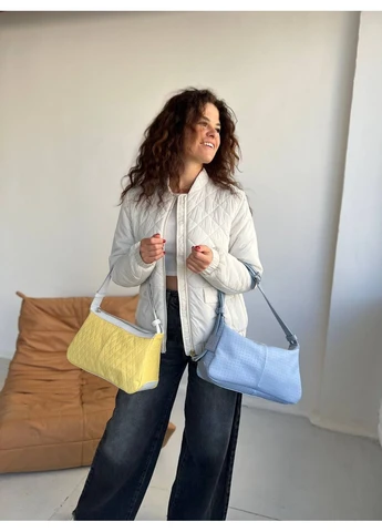 Сумка багет натуральна шкіра середня вершковий 1820 4827-5113 ARTiS Bags (391172853)