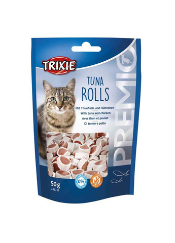 Лакомство для кошек PREMIO Tuna Rolls с тунцом и курицей 50 г Trixie (285778895)