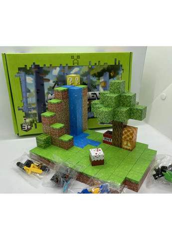 Магнітний конструктор Magnetic Cube Водоспад у джунглях 128 деталей (2104618677) No Brand (357209796)