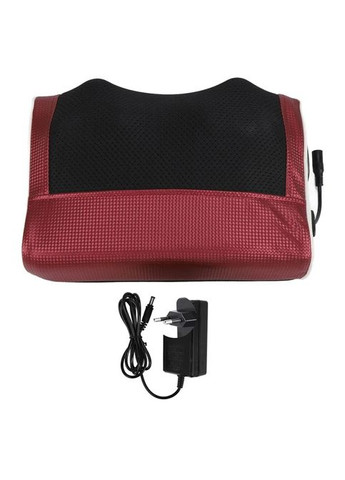 Масажна подушка для спини, шиї та ніг з підігрівом 3 режими роботи червоний No Brand (365062265)