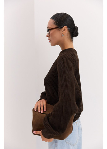 Вязаная женская кофта темно-серая с рукавами-регланами Arjen (364967527)