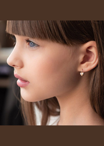 Золоті дитячі сережки Сердечка с05673 Oniks (264022999)