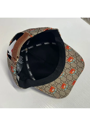 Бейсболка коричневая с принтом.. Fashion (396394244)