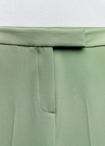 Светло-зеленые классические демисезонные брюки Zara