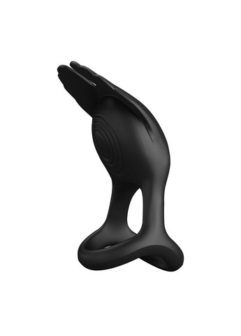 Ерекційне віброкільце з крильцями Silas 7 режимів, чорне Pretty Love (361670455)