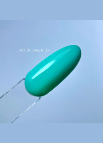 Гельлак 86 бирюзово голубой 8 мл Magic Girl (303635691)