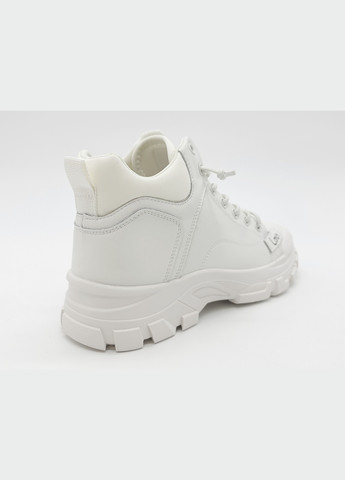 Осенние женские ботинки белые кожаные l-11-4 23 см (р) Lonza