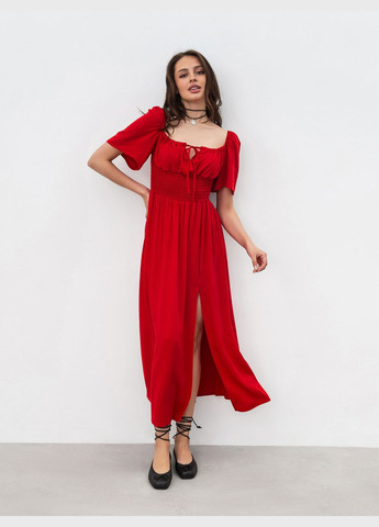 Красное повседневный платье romashka Ромашка однотонное