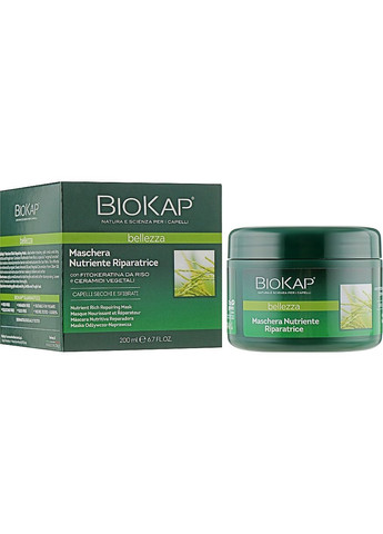 Маска для волосся живильна, відновлювальна BioKap Nutrient-Rich Repairing Mask 200ml (816693-74332) Biosline (368602128)