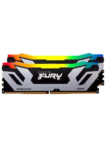 Модуль пам'яті для комп'ютера DDR5 48GB 8400 MHz Renegade RGB Silver XMP (KF584CU40RSAK2-48) Kingston FURY (395404353)