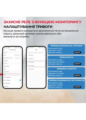 Розумний WiFi вимикач з повним захистом, функція ПЗВ, лічильниками, таймером 1P+N 63A 230V eWeLink [TOB8L-63WiFi] Tomzn (395871282)